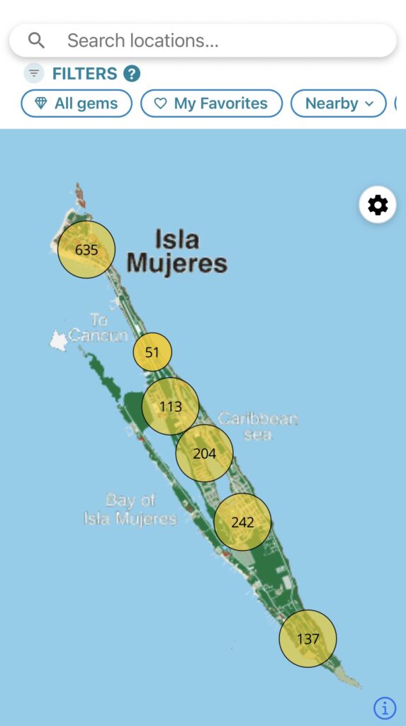 Mapchick's Isla Mujeres map