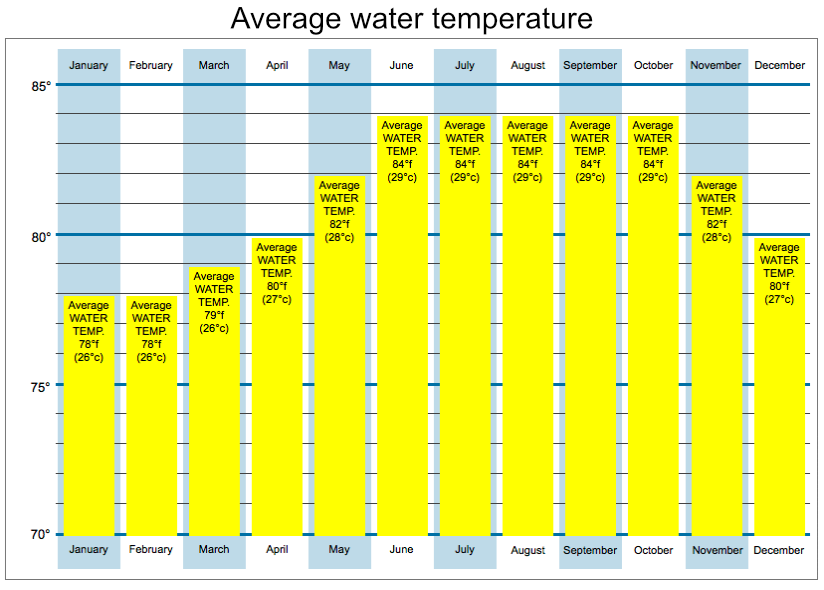 Isla Mujeres water temperature